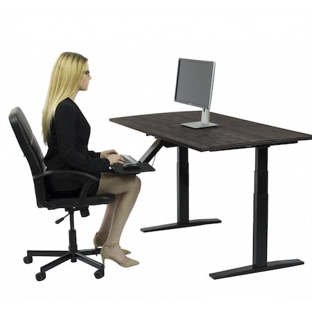 Gfancy Fixtures Premier 52 in. Black Dual Motor Electric Office Adjustable Standing Desk GF3683820